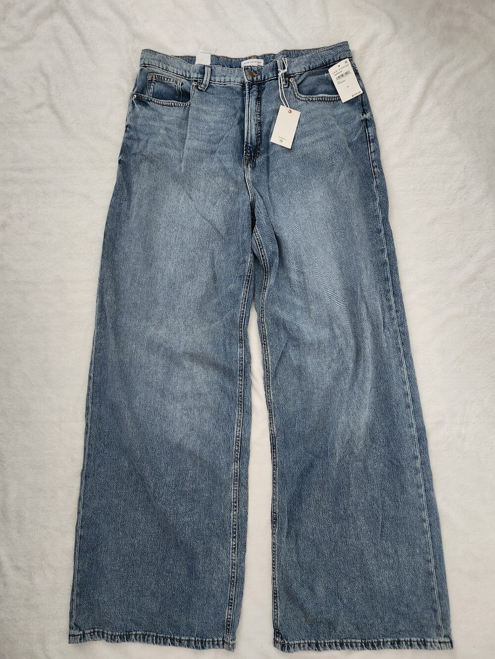 GOOD AMERICAN Standard Ease Midrise Relaxed Wide Leg Baggy Loose Jean 10/30 Tall